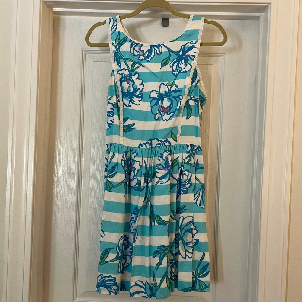 Lilly Pulitzer blue and white dress